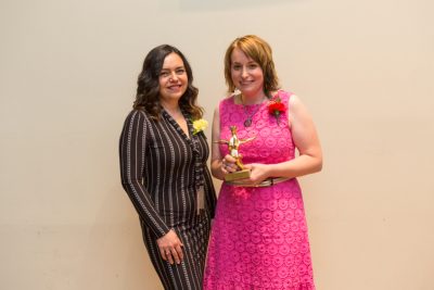Tatjana Stoiljkovic of Arts Awards on behalf of Cook Homes, Kathryn Ladano 